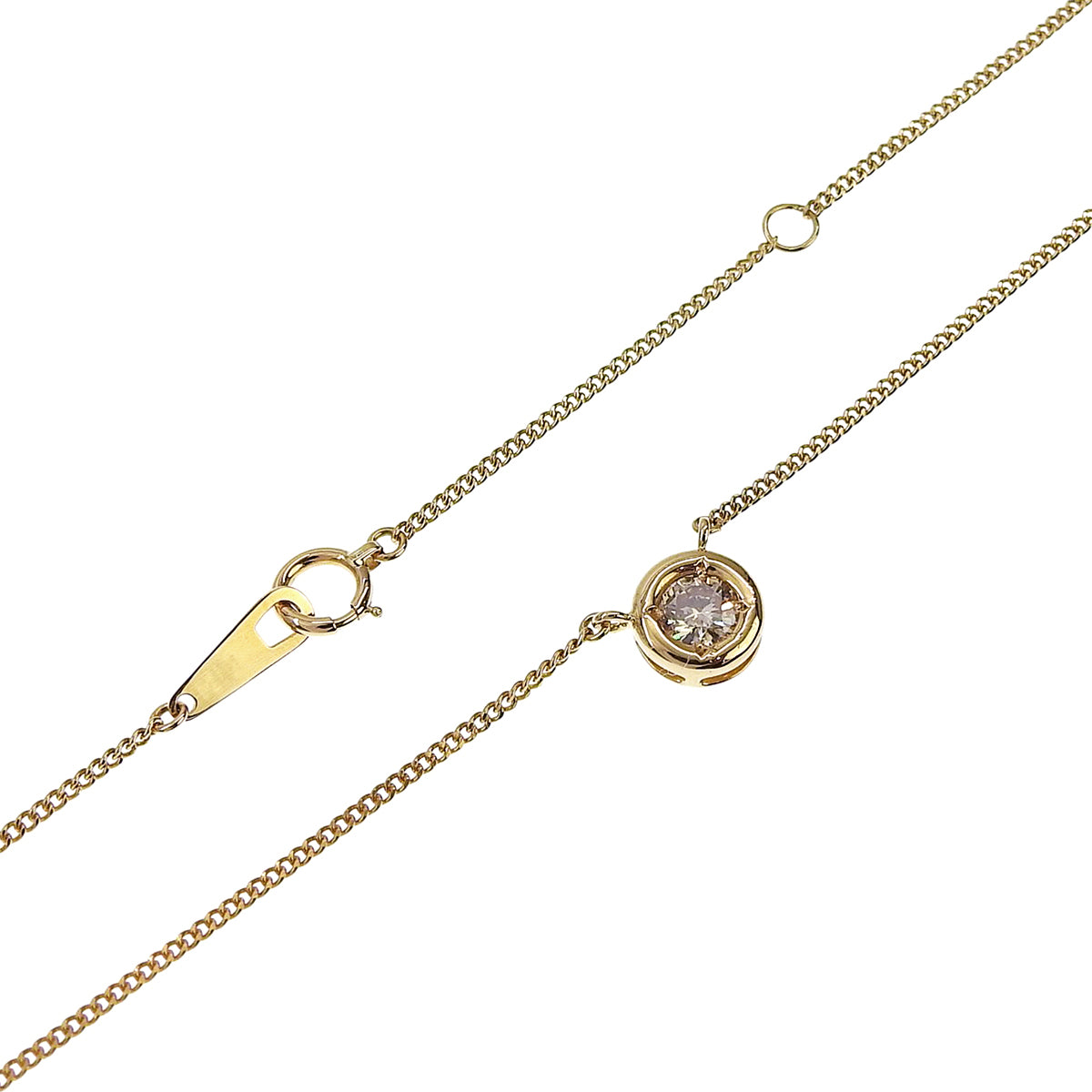 Diamond Necklace D0.32 K18YG 3.3g