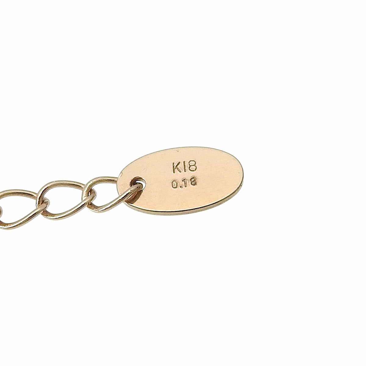 フラワーダイヤモンドネックレス D0.18 ピンクゴールド K18PG 3.7g