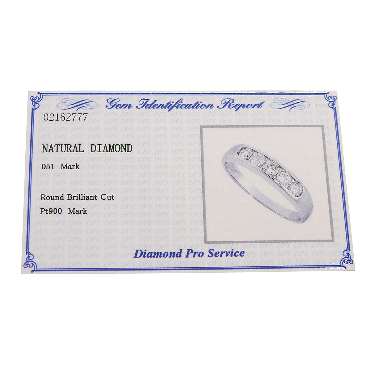 Diamond Ring D0.51 Platinum Pt900 4.1g