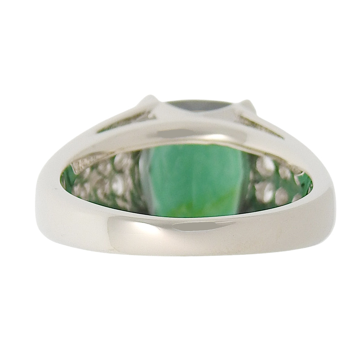 Green tourmaline and diamond ring, GT4.09/D0.51, platinum Pt900, 11.3g