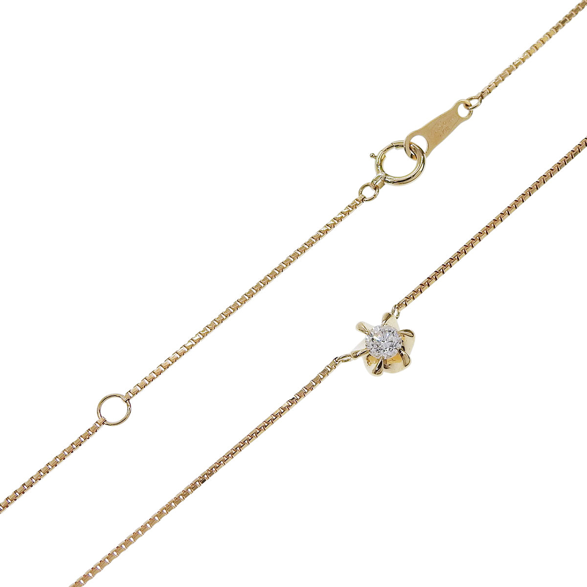 Diamond Necklace D0.23 K18YG 3.8g