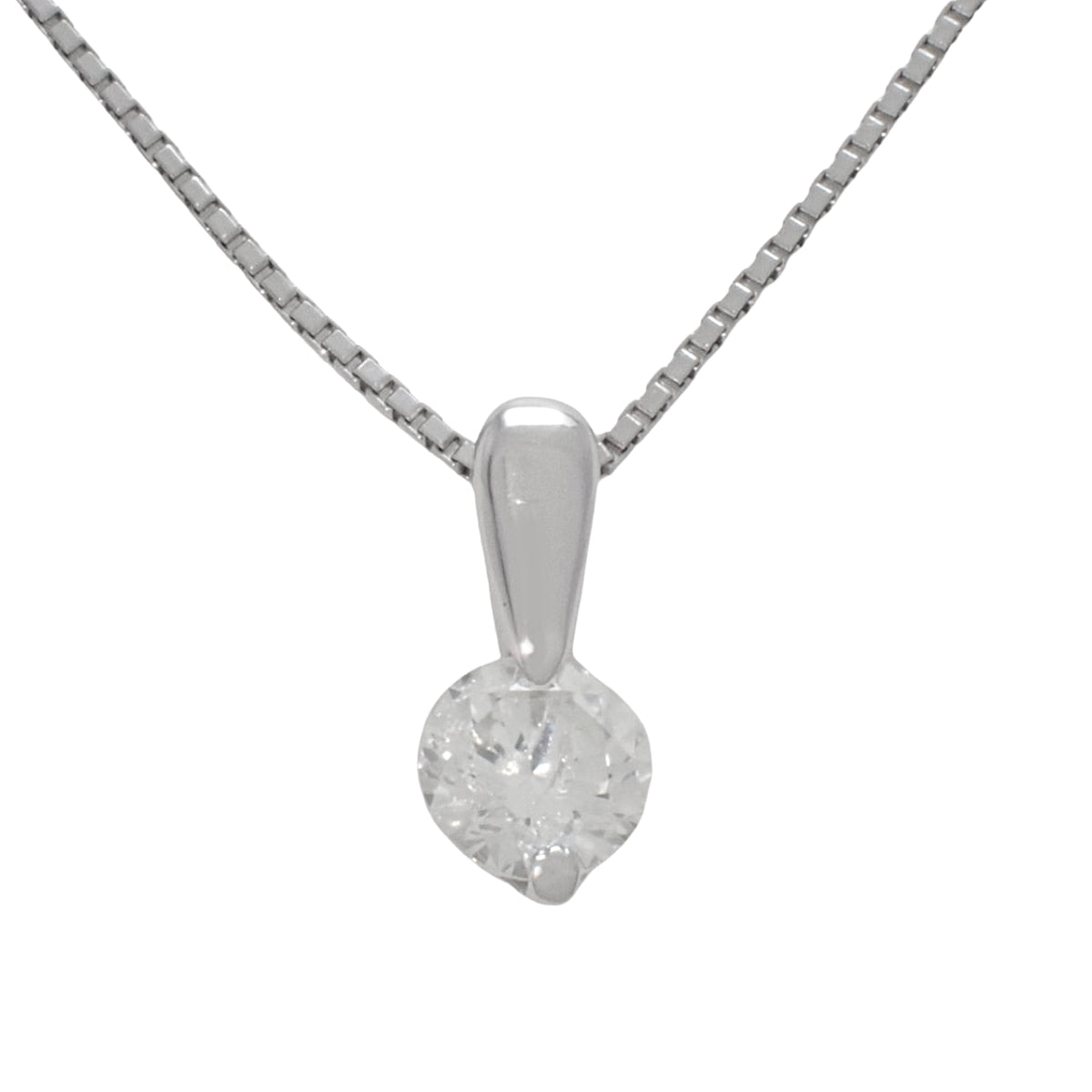 Diamond Necklace D0.33 Pt900 Pt850 2.7g 1PD