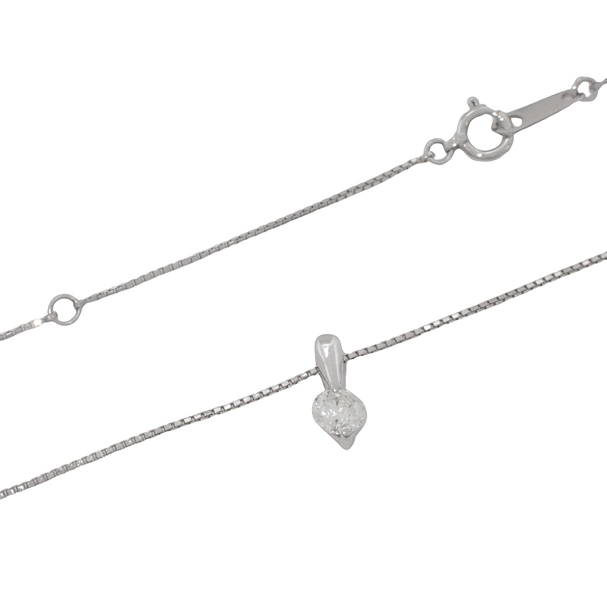 Diamond Necklace D0.33 Pt900 Pt850 2.7g 1PD