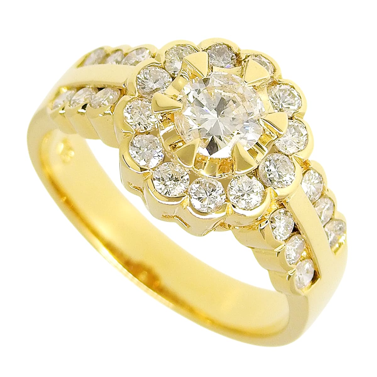 Diamond Ring D0.4,0.69 Yellow Gold K18YG 6.0g