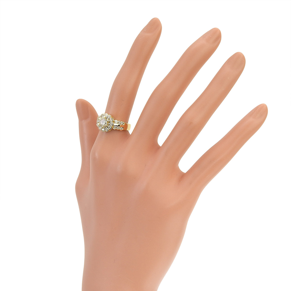 Diamond Ring D0.4,0.69 Yellow Gold K18YG 6.0g