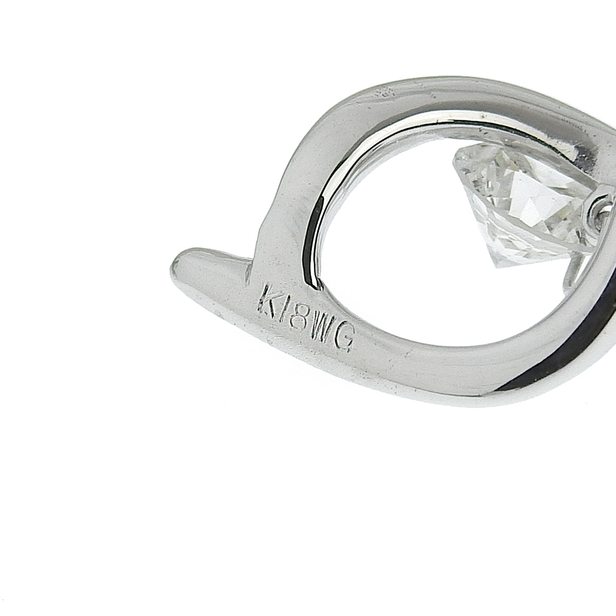 Twist Diamond Necklace D1.00 Pt850 K18WG 7.0g