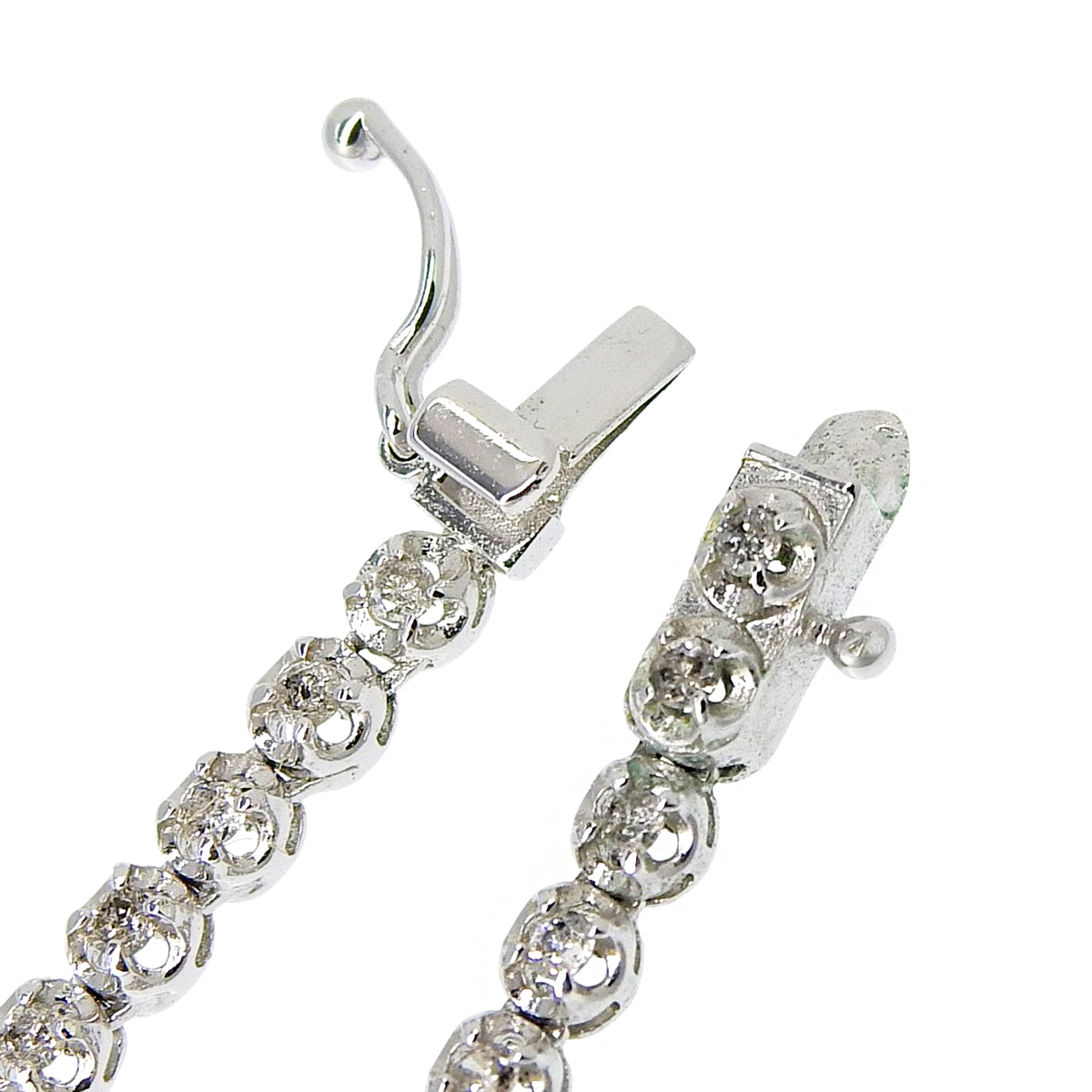 ダイヤモンド テニスネックレス D3.00 ホワイトゴールド K18WG 12.2g