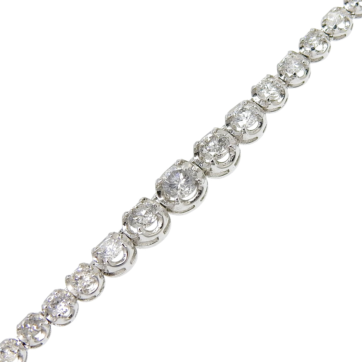 ダイヤモンド テニスネックレス D3.00 ホワイトゴールド K18WG 12.2g
