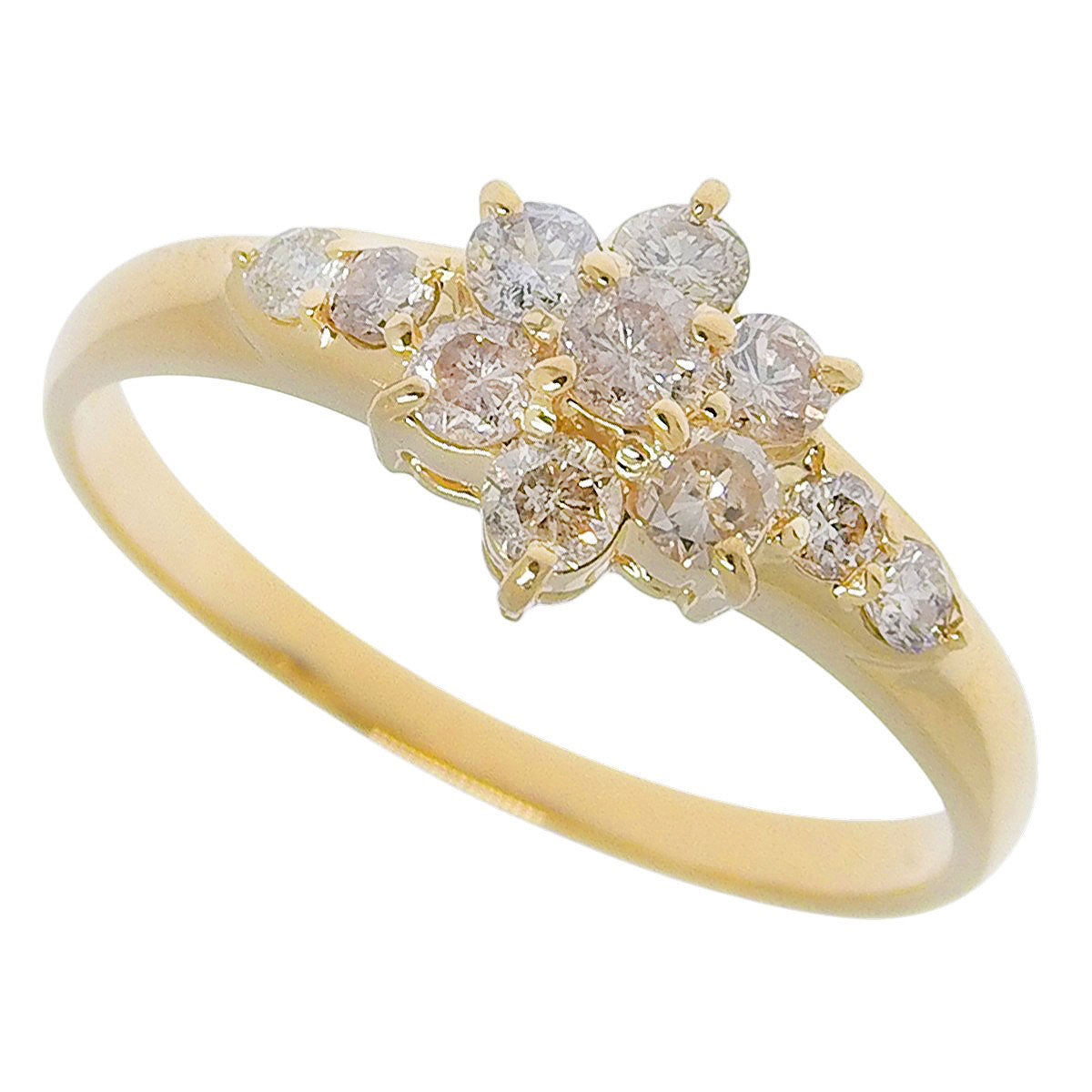 Diamond ring D0.50 Yellow gold K18YG 2.1g