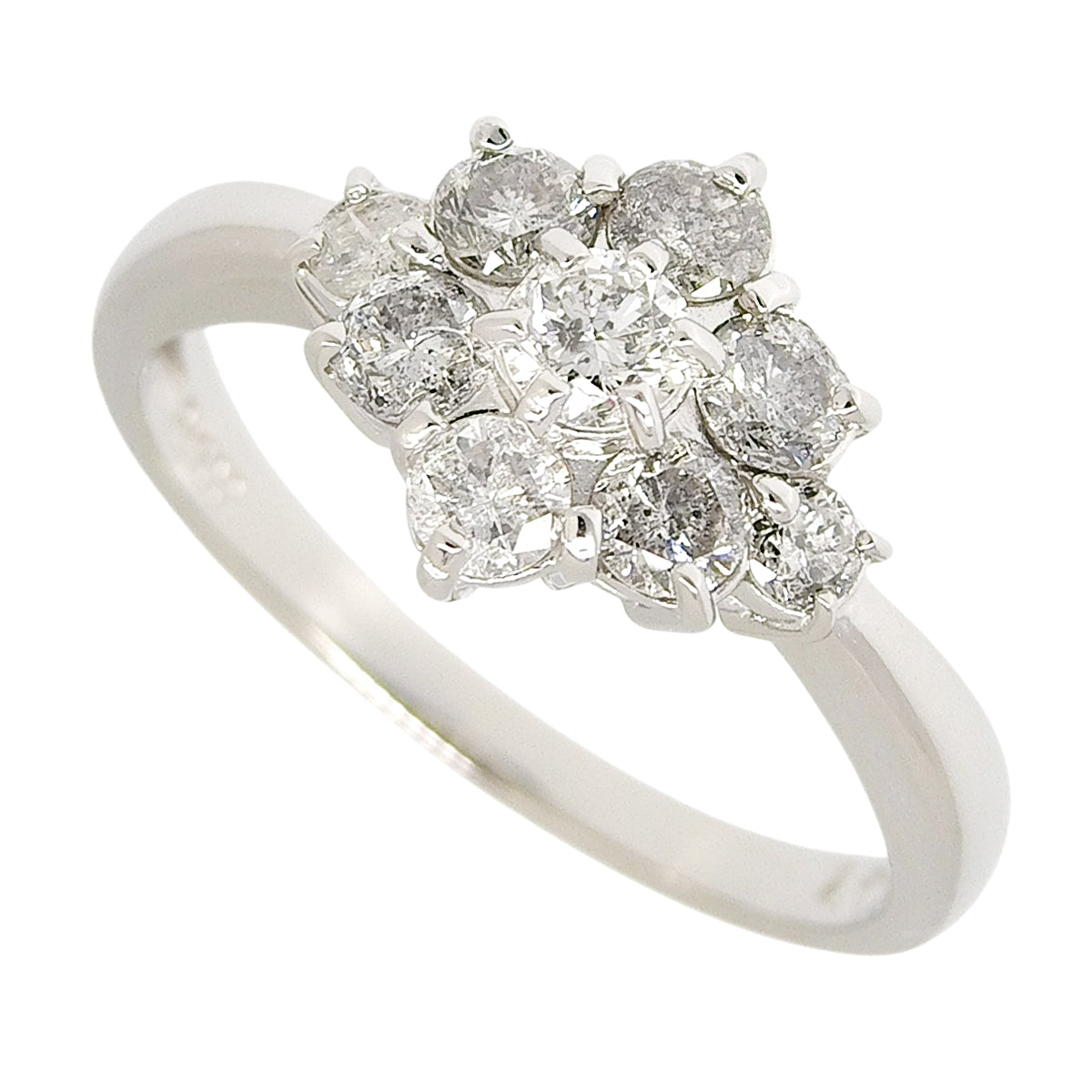 Diamond Flower Ring D1.00 Platinum Pt900 4.1g