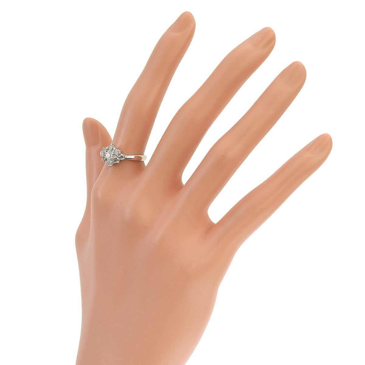 Diamond Flower Ring D1.00 Platinum Pt900 4.1g