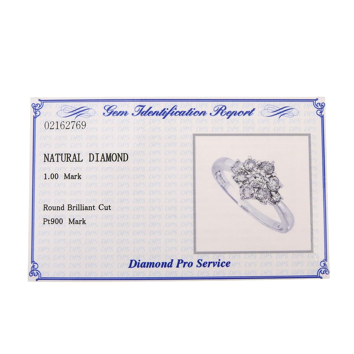 Diamond Flower Ring D1.00 Platinum Pt900 4.1g
