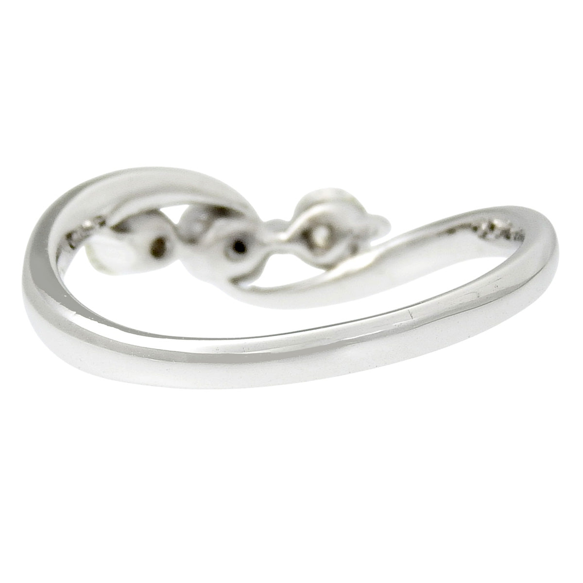 Diamond Ring D0.516 White Gold K18WG Size 15 (US 7.25) 2.9g