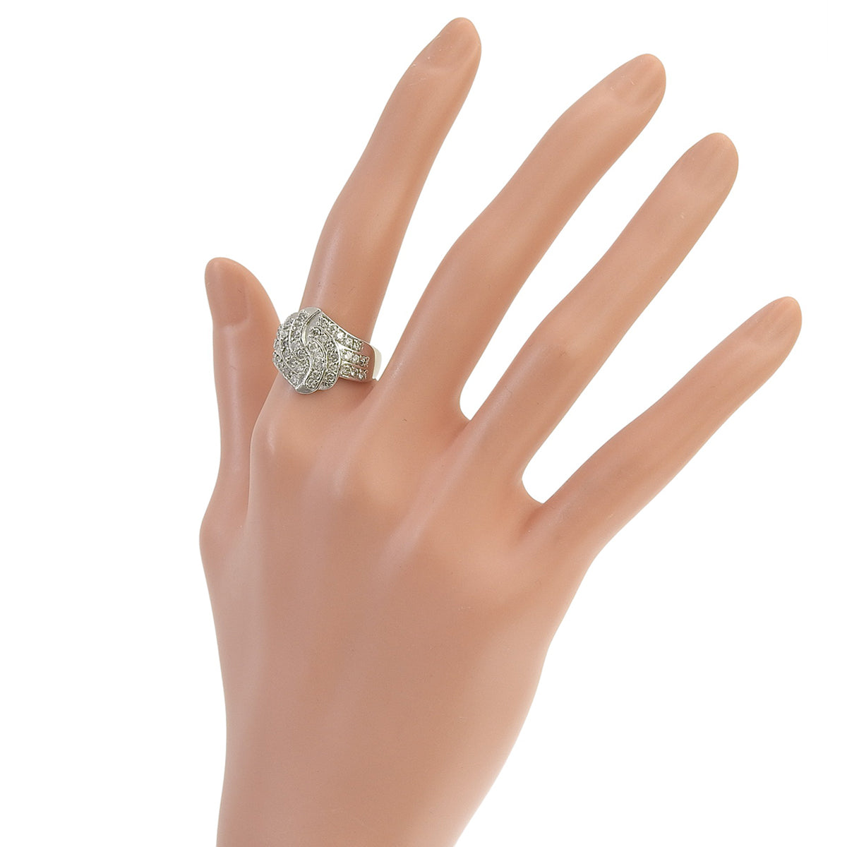 Diamond Ring D1.00 Platinum Pt900 6.8g
