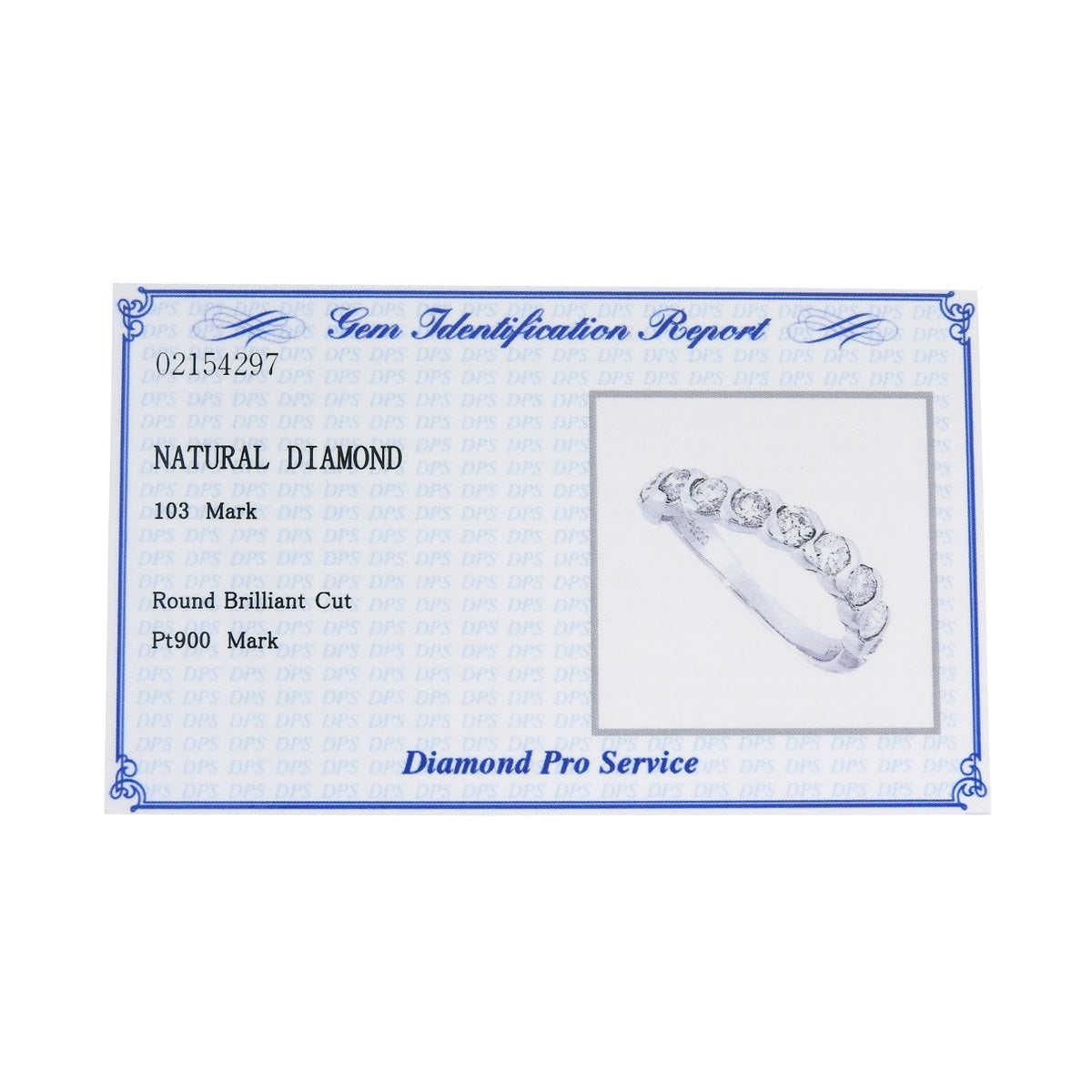 Wave Half Diamond Ring D1.03 Platinum Pt900 3.8g