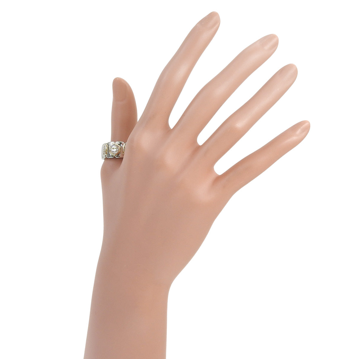 Diamond Ring D0.52/D0.18 Platinum Pt900 Yellow Gold K18YG Size 19.5 (EU 59.5) 15.7g