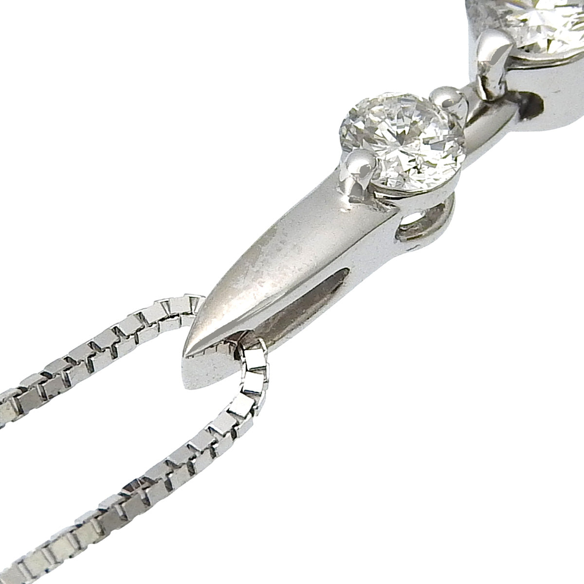 ダイヤモンドネックレス D0.58 ホワイトゴールド K18WG 3.8g 3PD