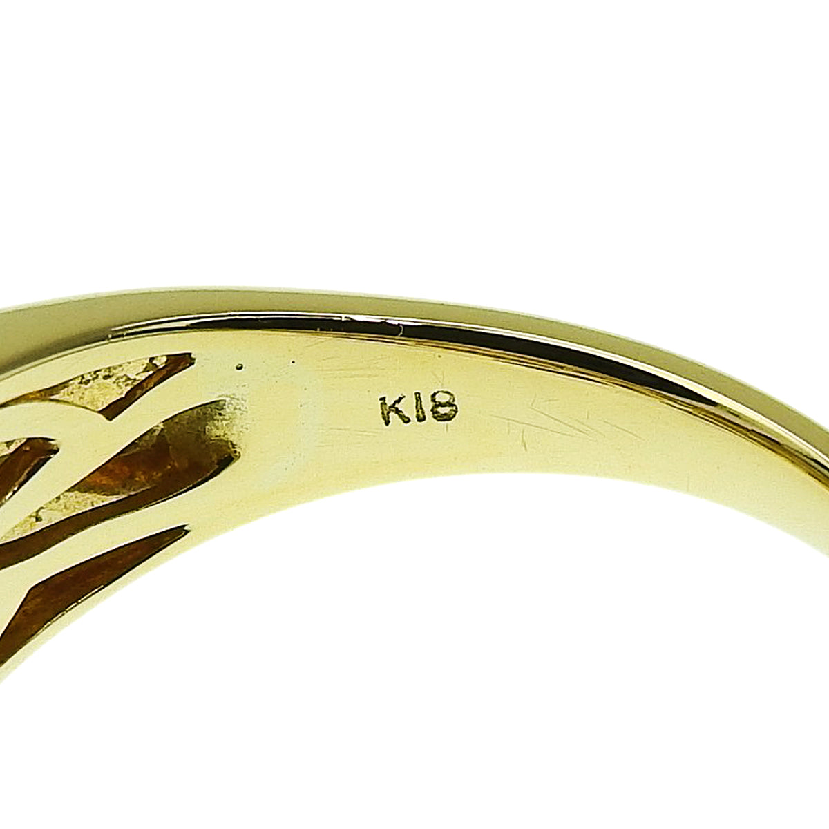 Diamond Ring D0.70 Yellow Gold K18YG Size 12 (US 6) 5.4g