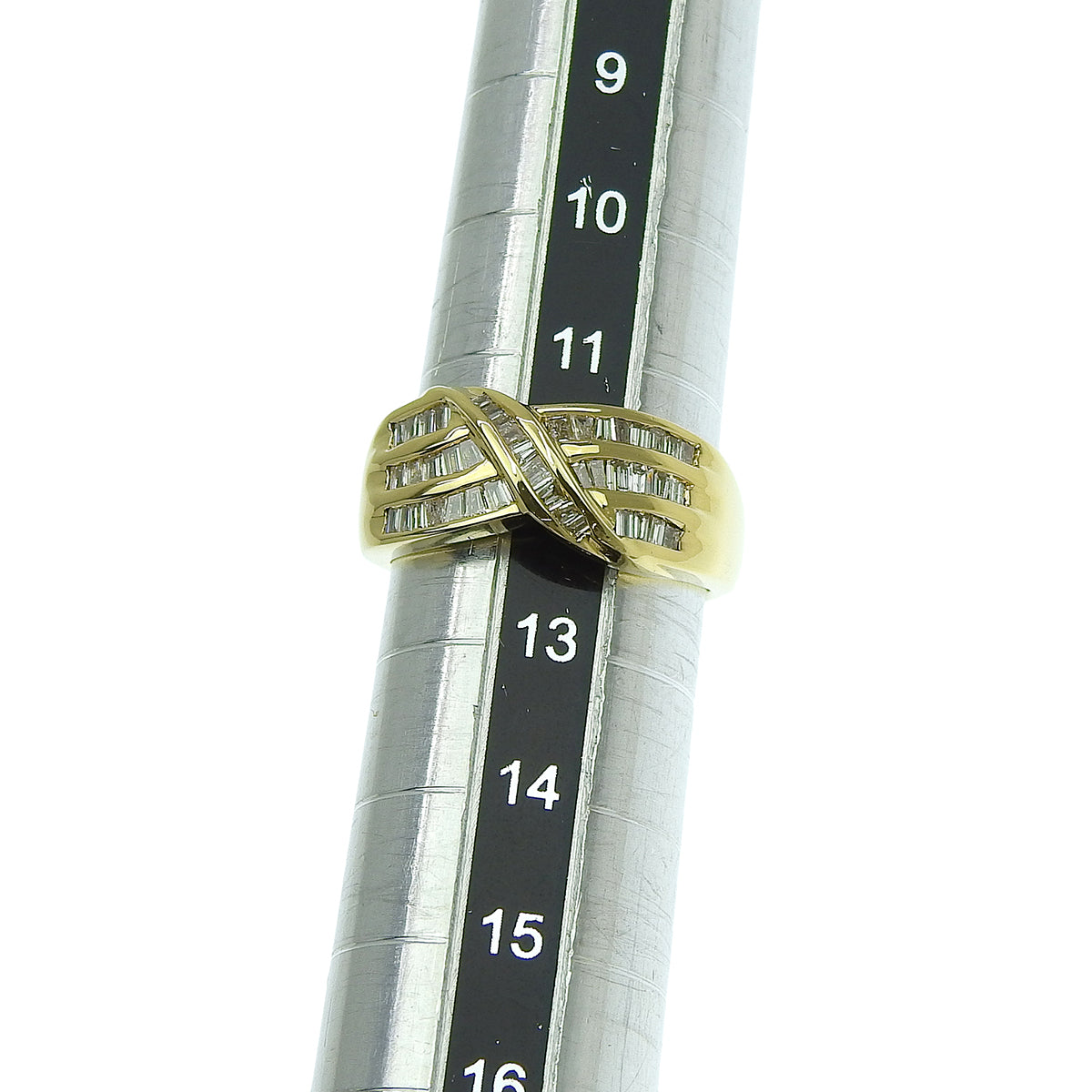 Diamond Ring D0.70 Yellow Gold K18YG Size 12 (US 6) 5.4g