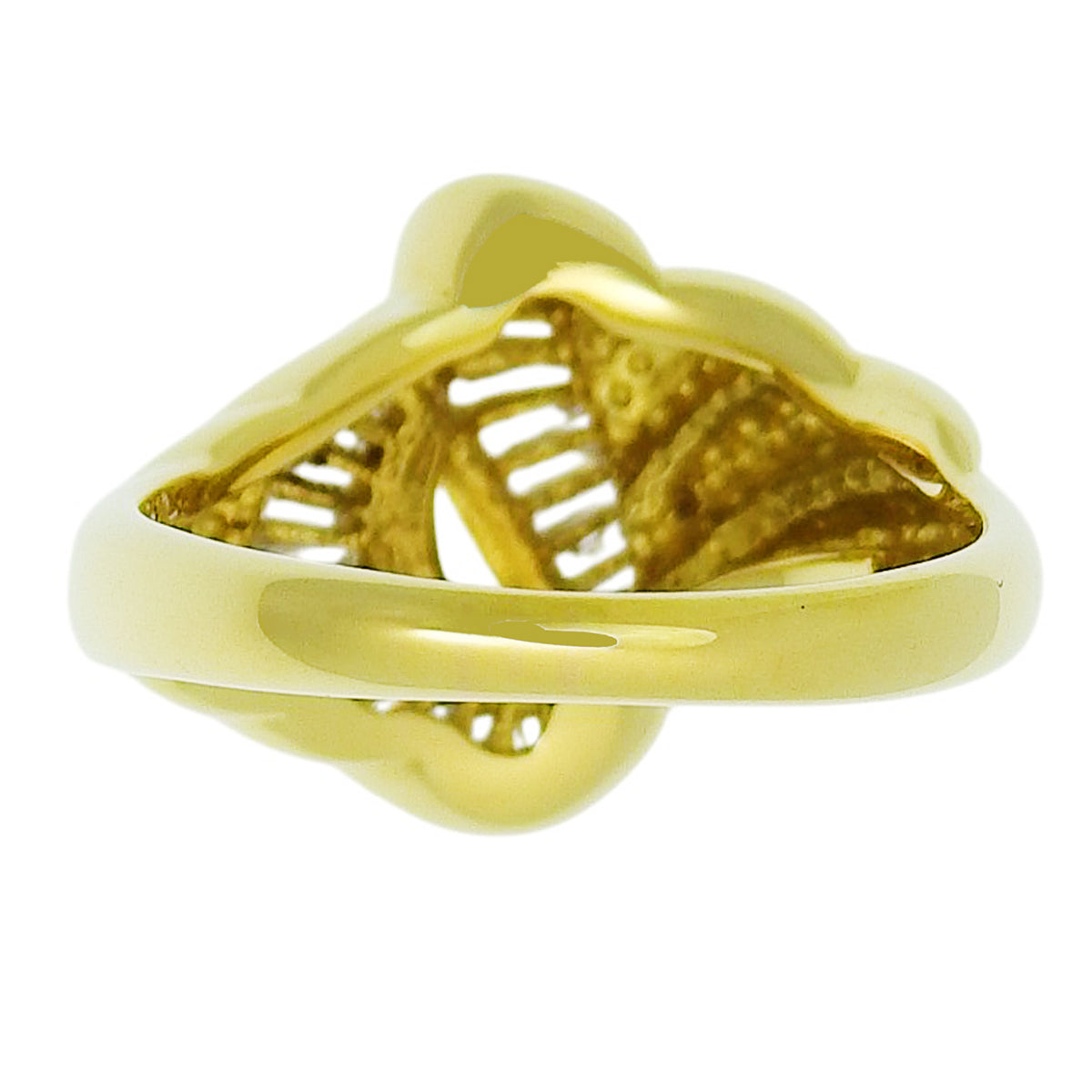 Diamond Ring D0.35 Yellow Gold K18YG Size 9.5 (EU 49.5) 4.7g