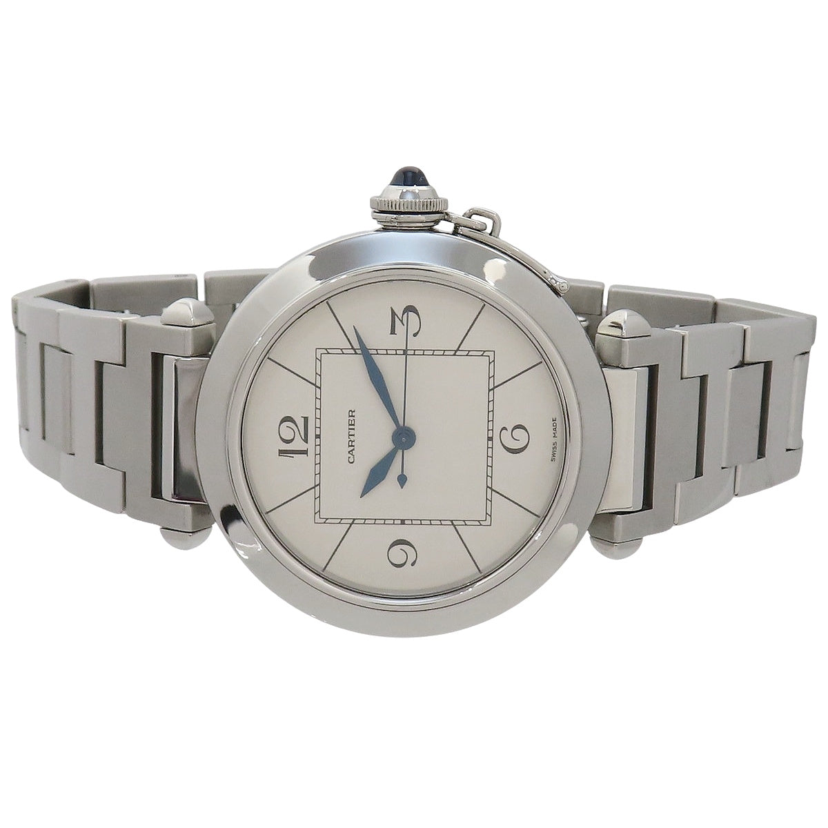 パシャ42 W31072M7 SS アイボリー 自動巻き メンズ