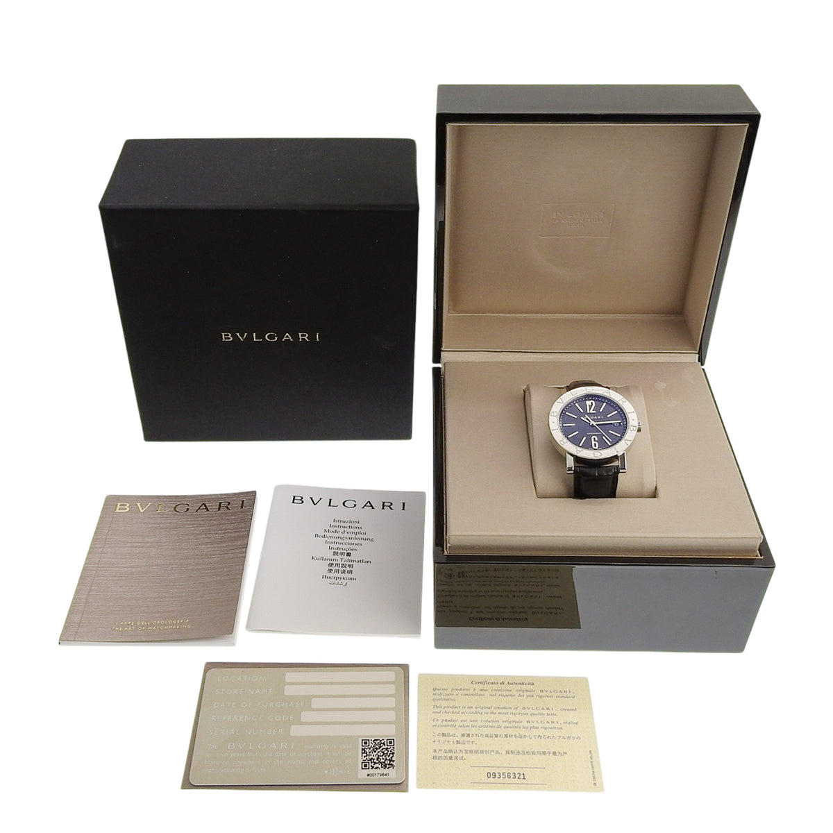 宝格丽BB38SL精钢黑色自动上链男士腕表