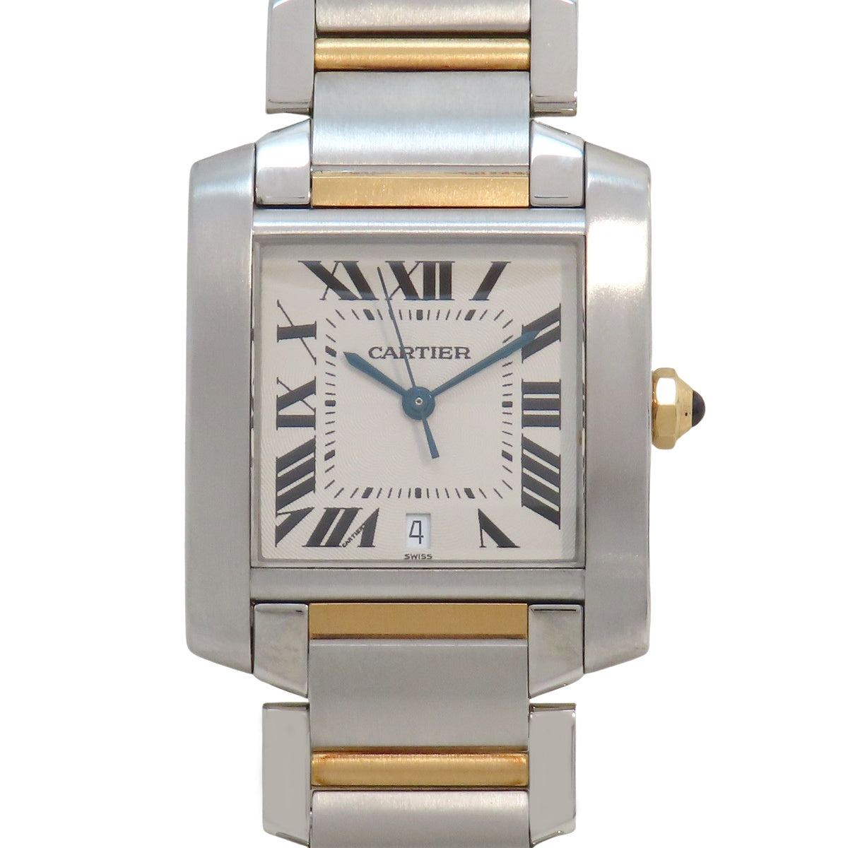 タンクフランセーズ LM W51005Q4 YG/SS アイボリー 自動巻き メンズ