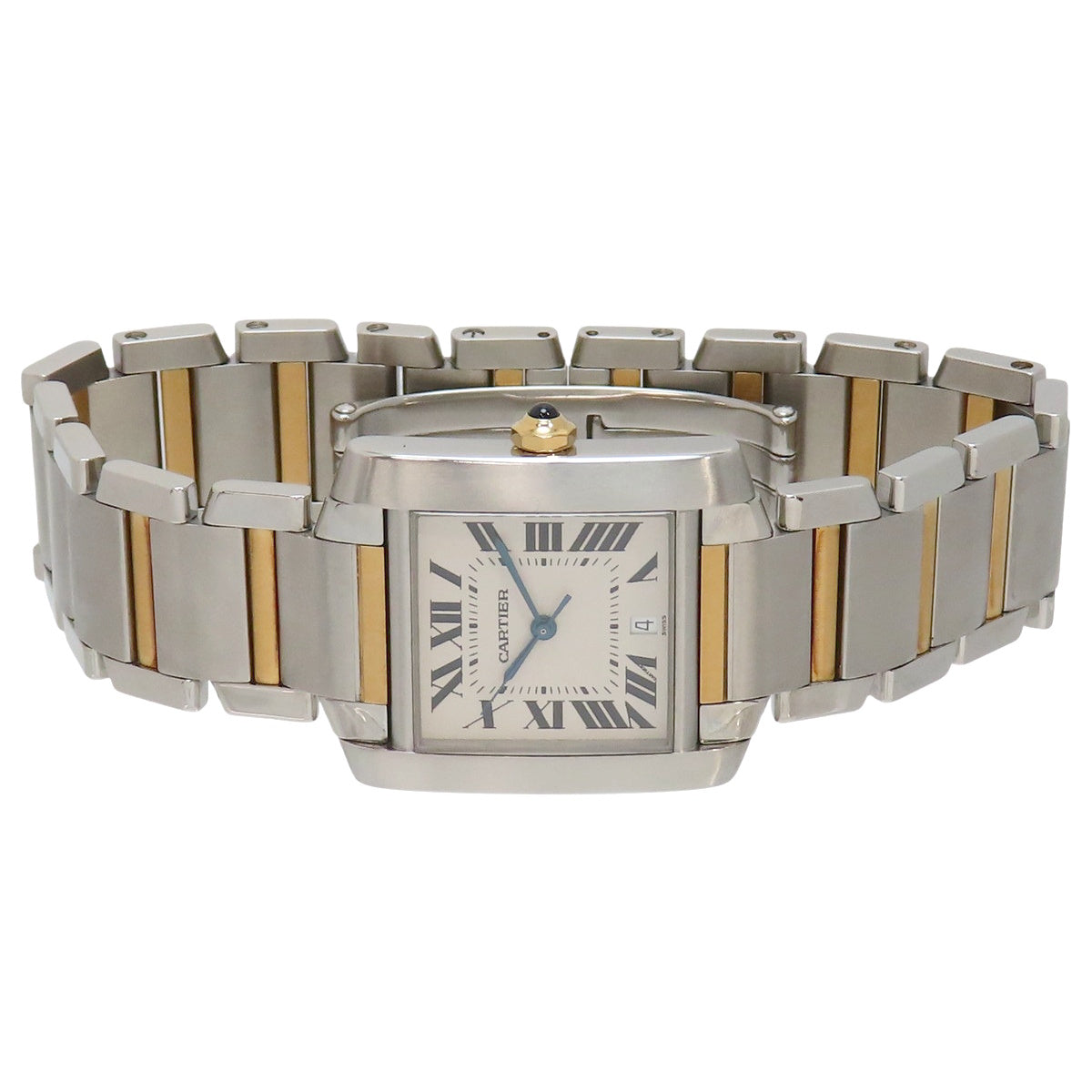 タンクフランセーズ LM W51005Q4 YG/SS アイボリー 自動巻き メンズ