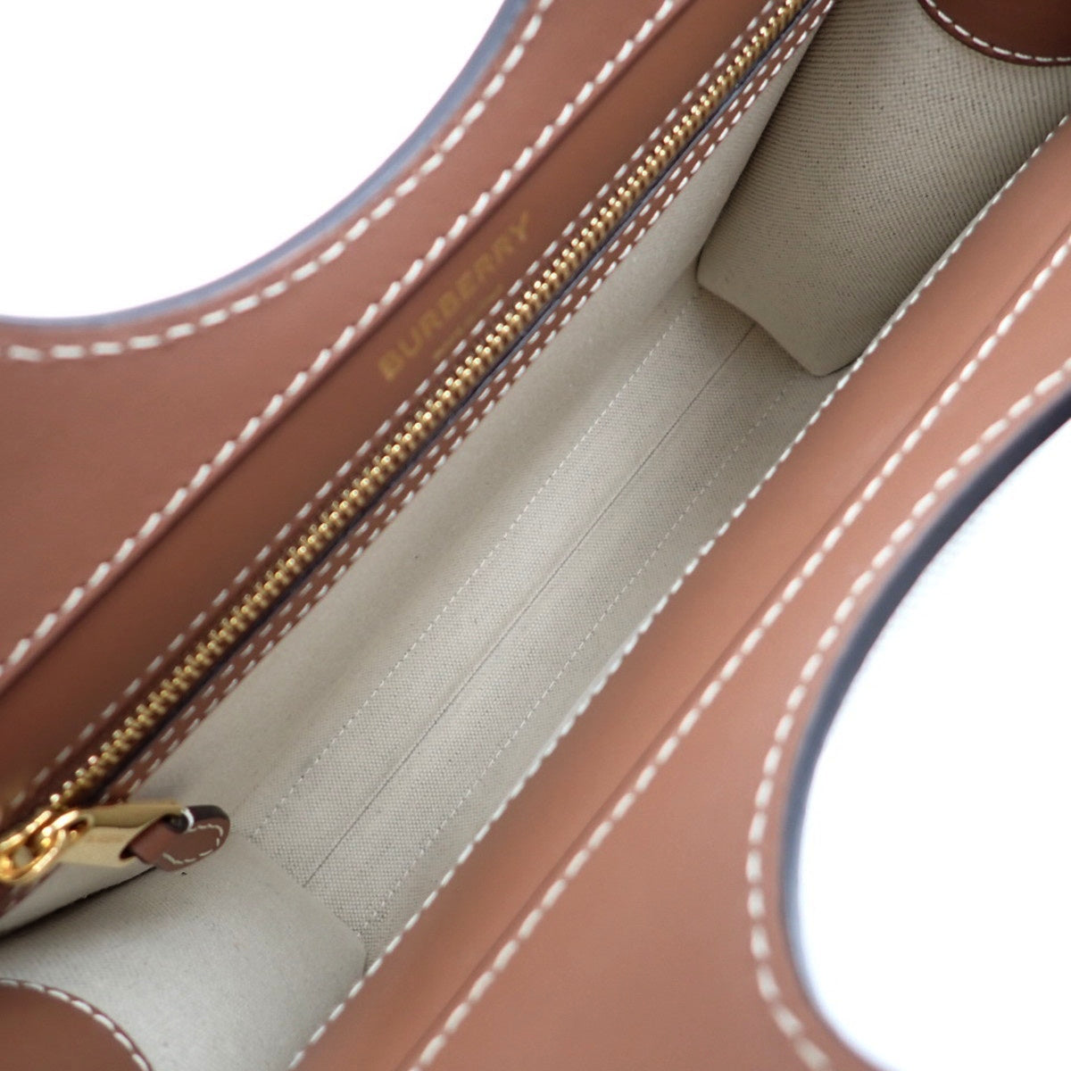 Mini Pocket Bag, Cotton Canvas and Leather, Natural/Malt Brown, 80393611