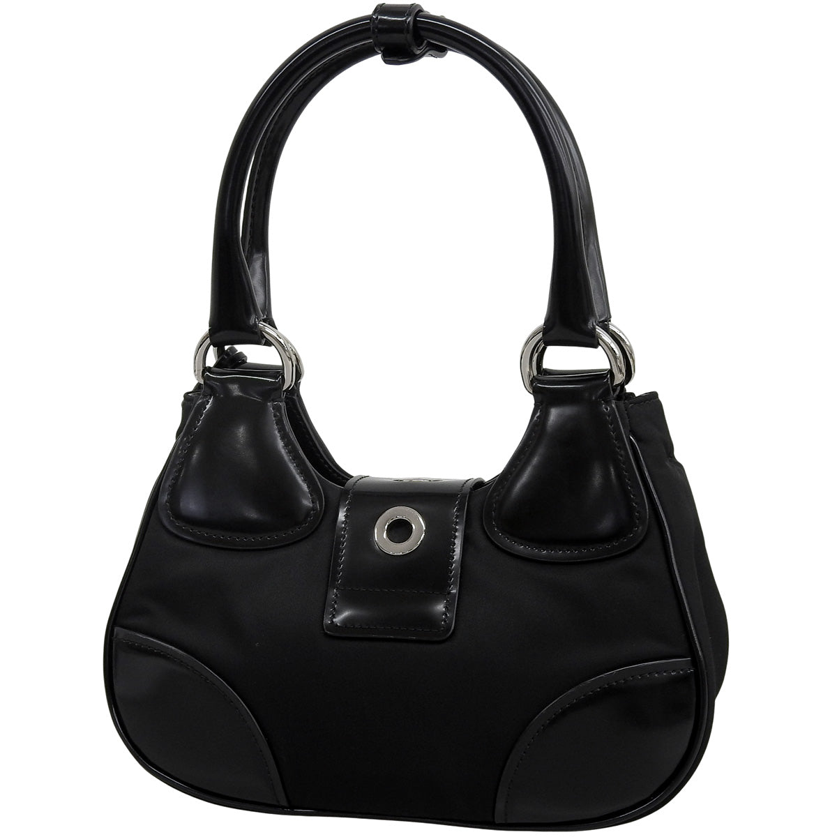 Re-Edition 2002 ムーンバッグ レザー ナイロン ブラック 1BA381