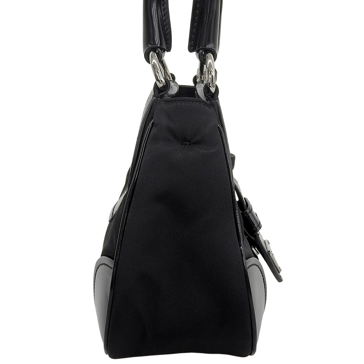 Re-Edition 2002 Moon Bag Leather Nylon Black 1BA381