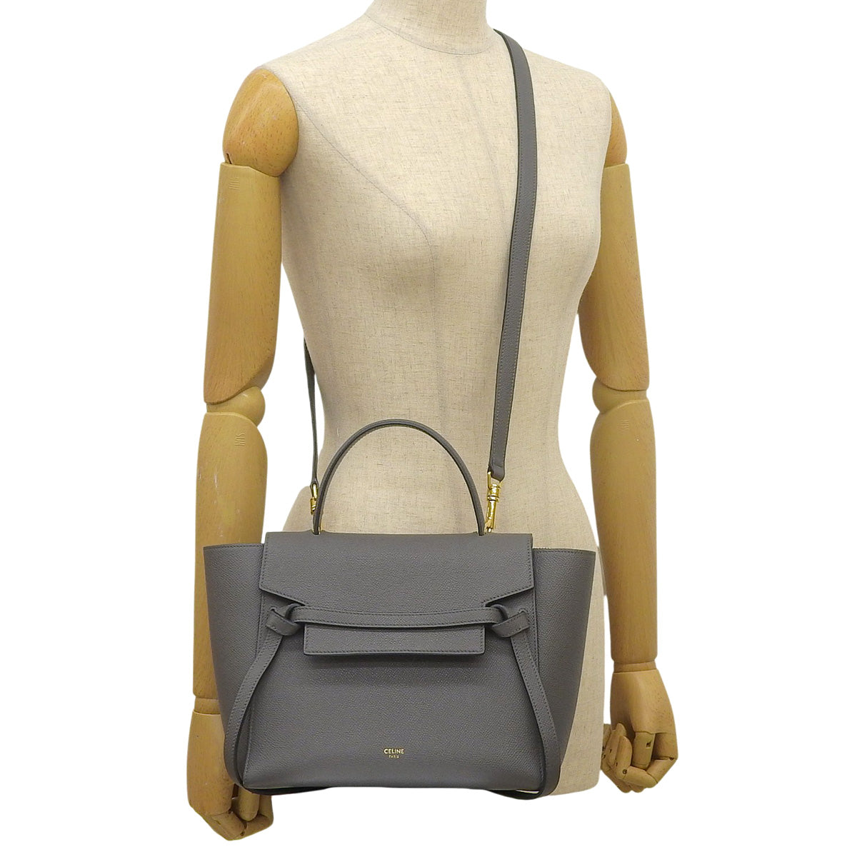 ベルトバッグ グレインドカーフスキン グレー 189103ZVA.18LT