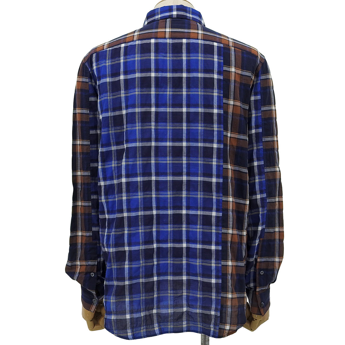 Patchwork check shirt 39