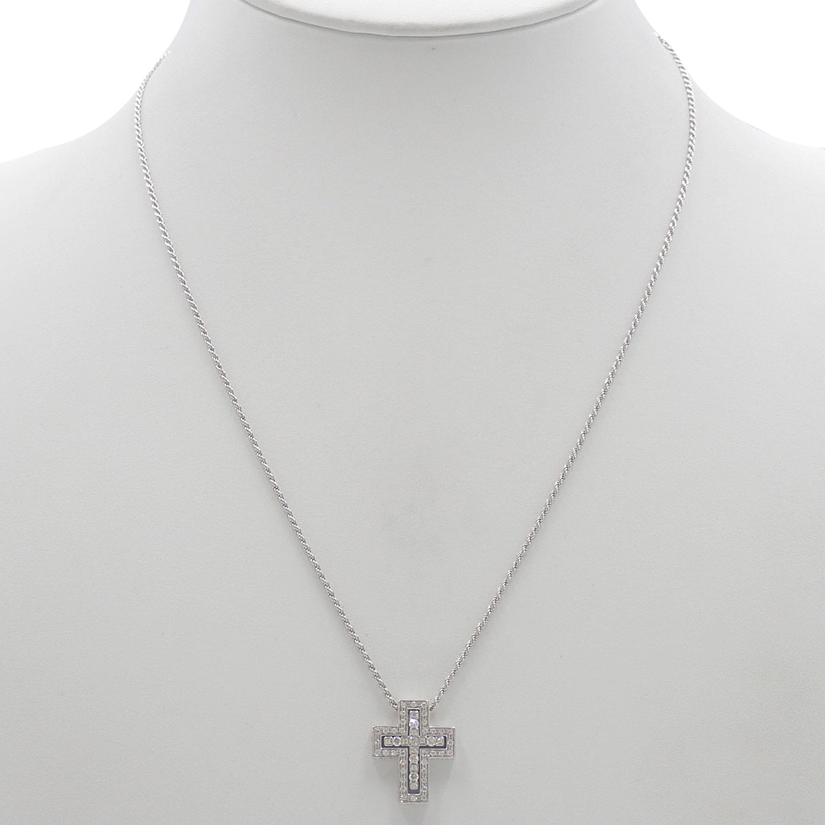 Belle Époque Necklace XS with Diamonds, White Gold K18WG, 8.8g