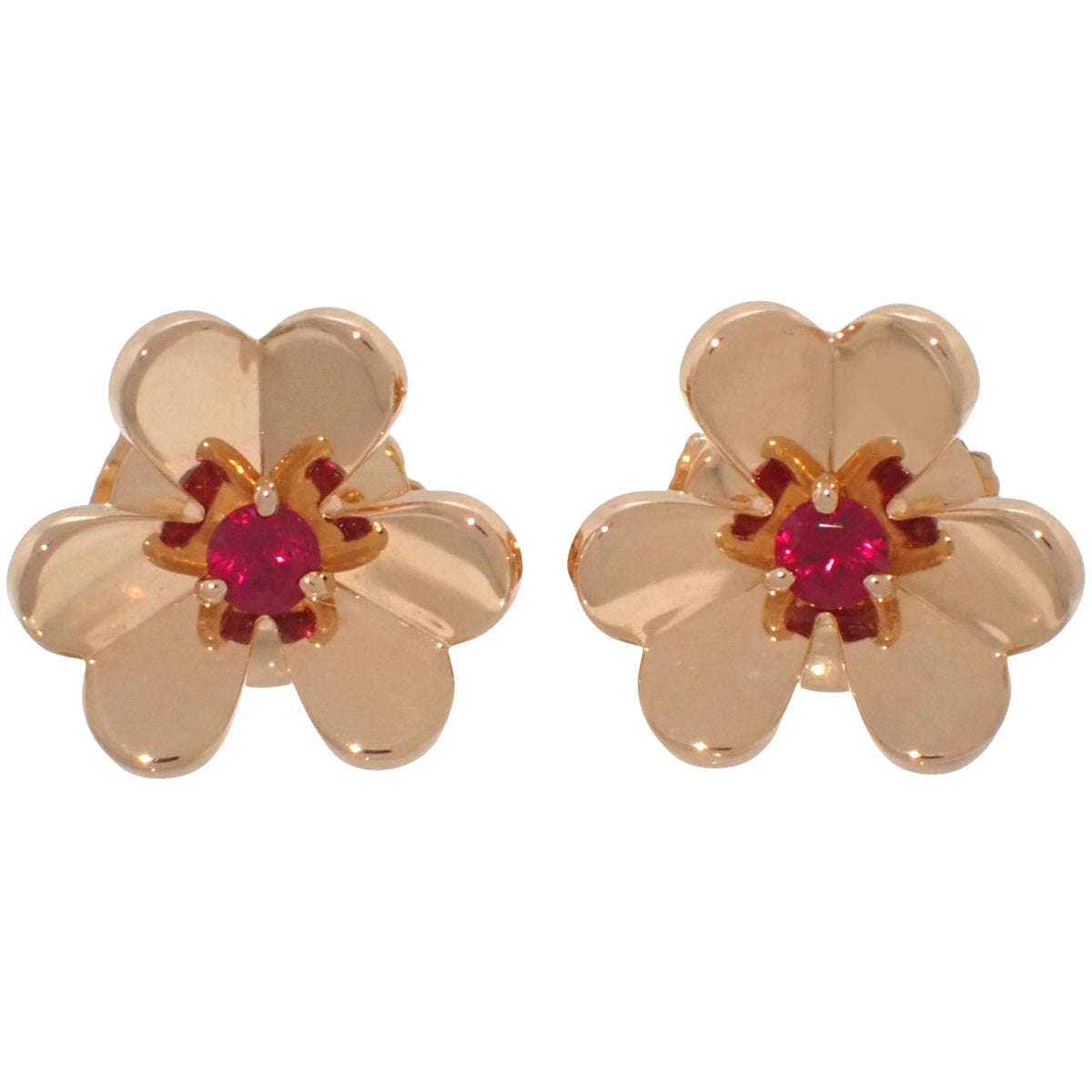 フリヴォル ピアス ミニモデル ルビー ピンクゴールド K18PG