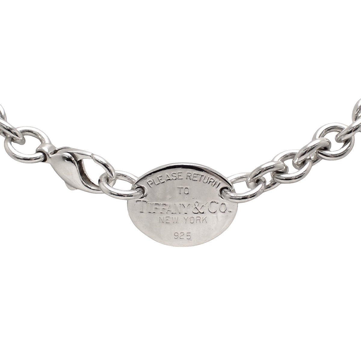 オーバル タグ ネックレス シルバー SV925