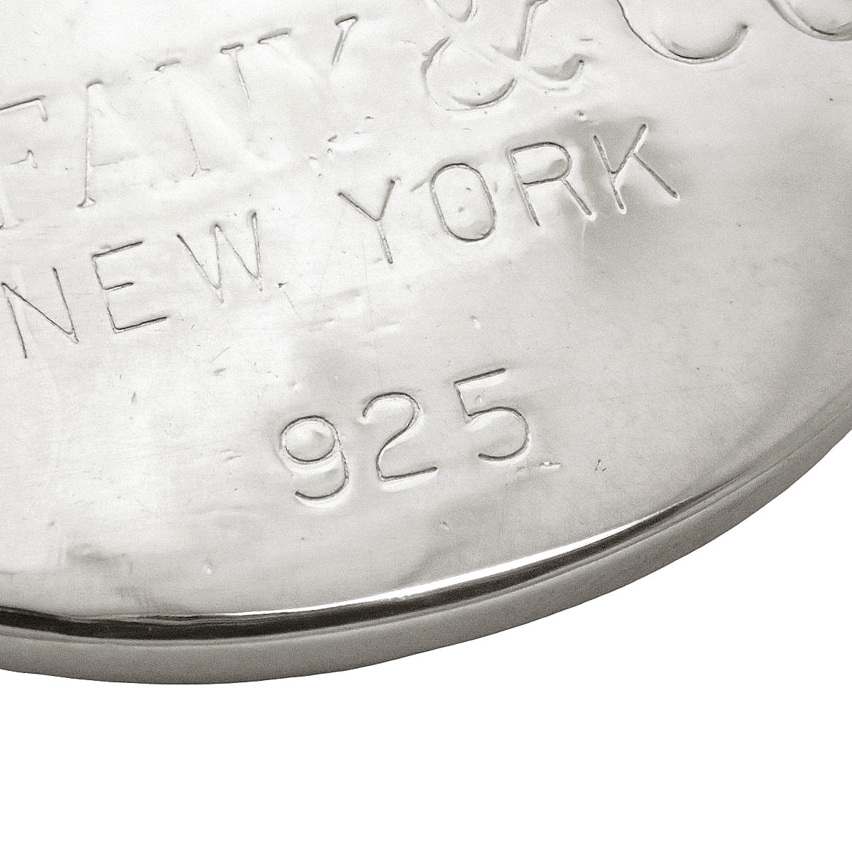 Oval tag necklace in silver SV925