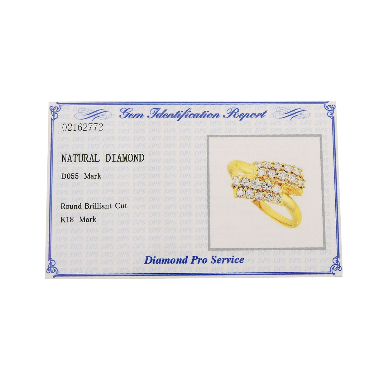 Diamond Ring D0.55 Yellow Gold K18YG 3.5g