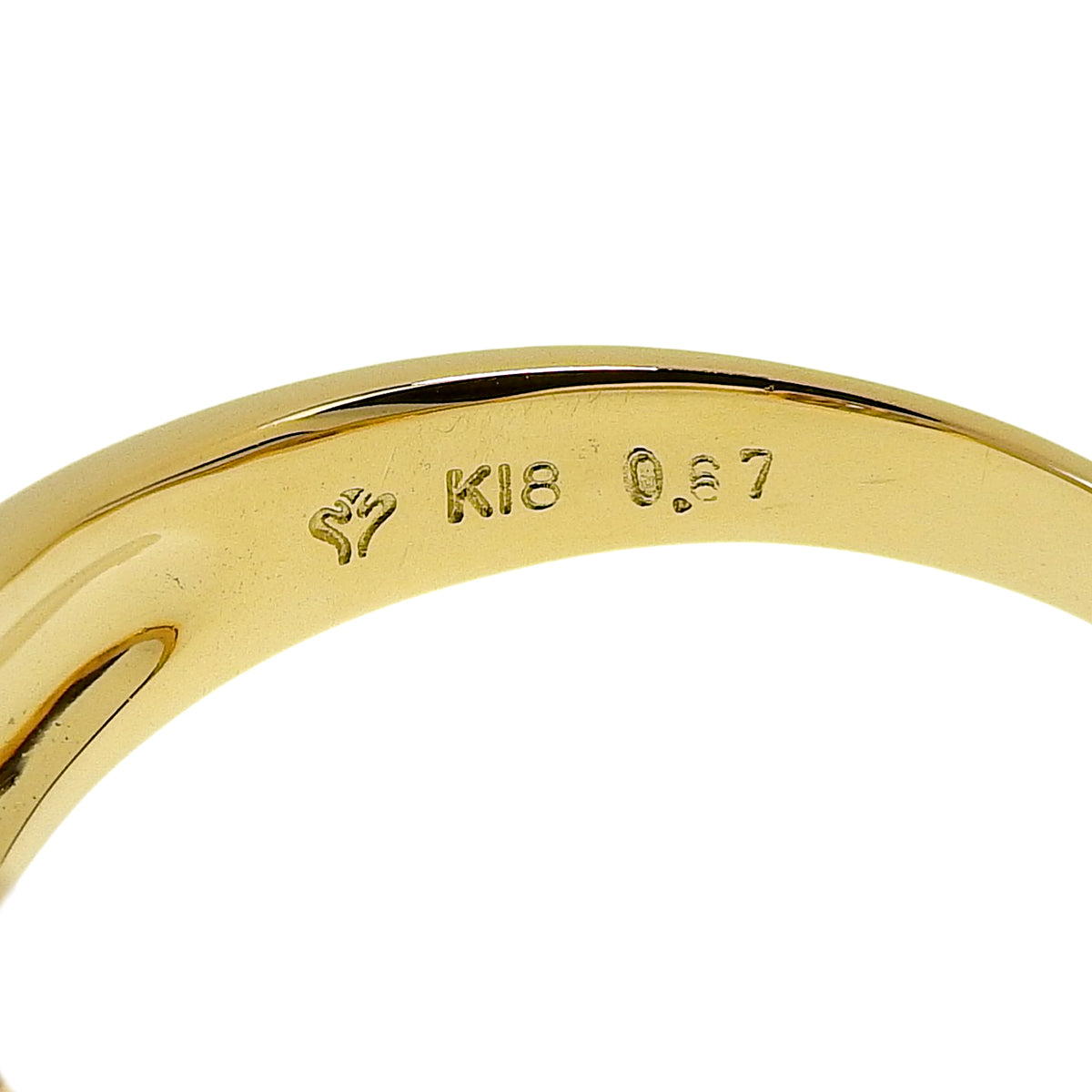 Diamond ring D0.67 K18YG 8.2g