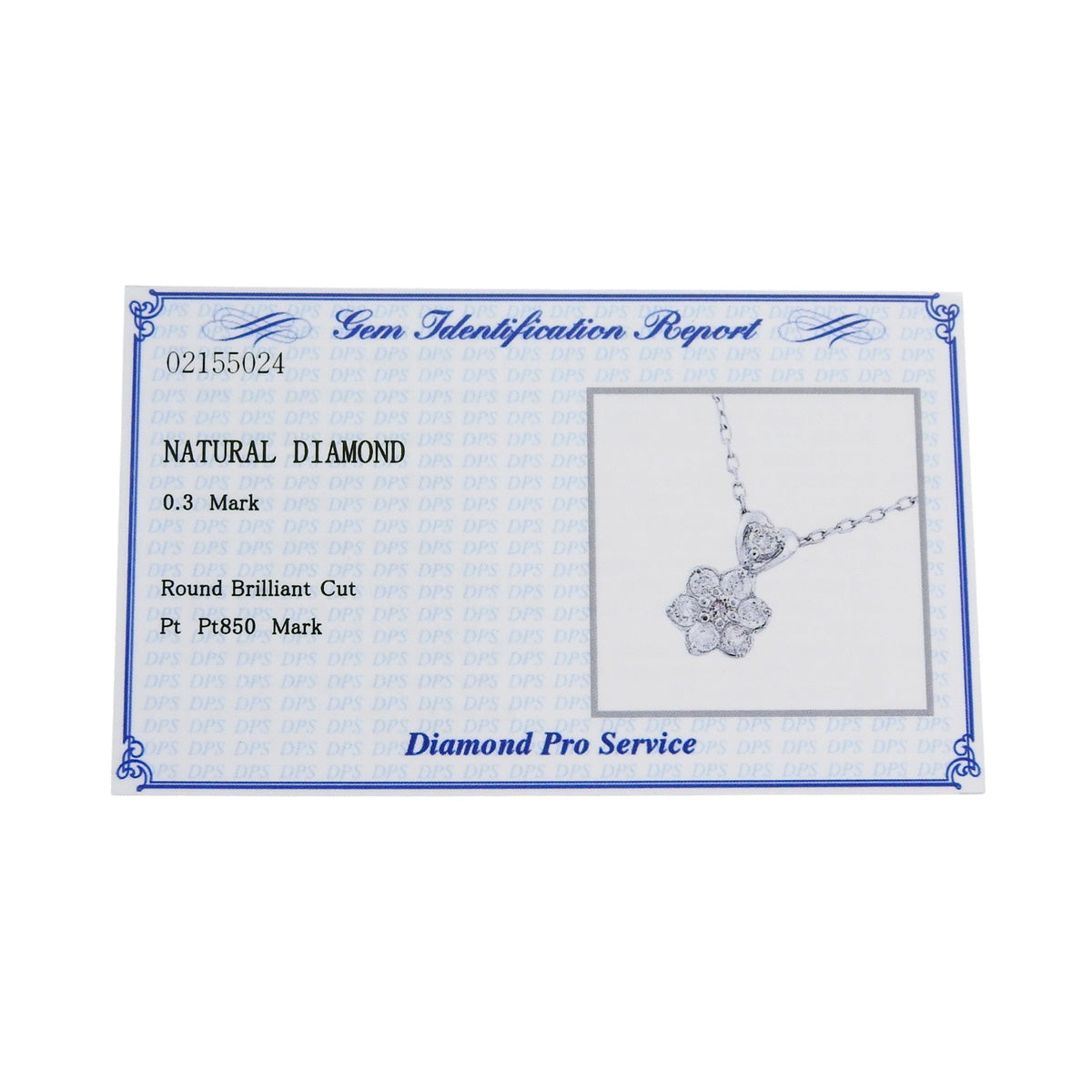 Diamond Flower Necklace D0.3 Platinum Pt850 2.3g