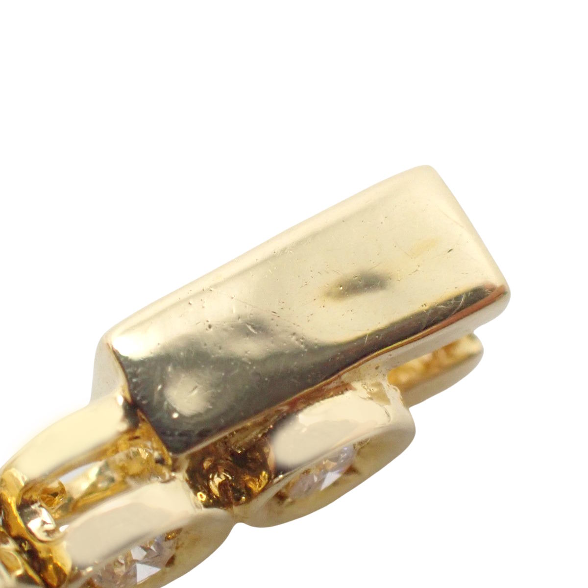 Tennis diamond necklace D3.00 Yellow gold K18YG 22.5g