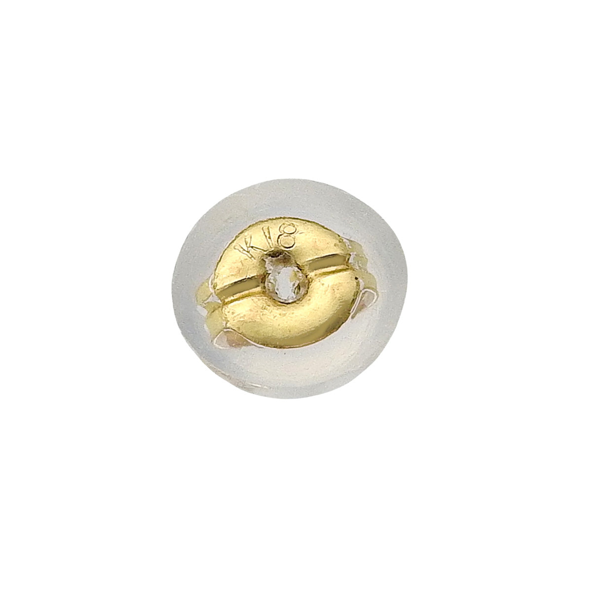 Cross Diamond Earrings D0.08, 0.08 Yellow Gold K18YG 1.7g