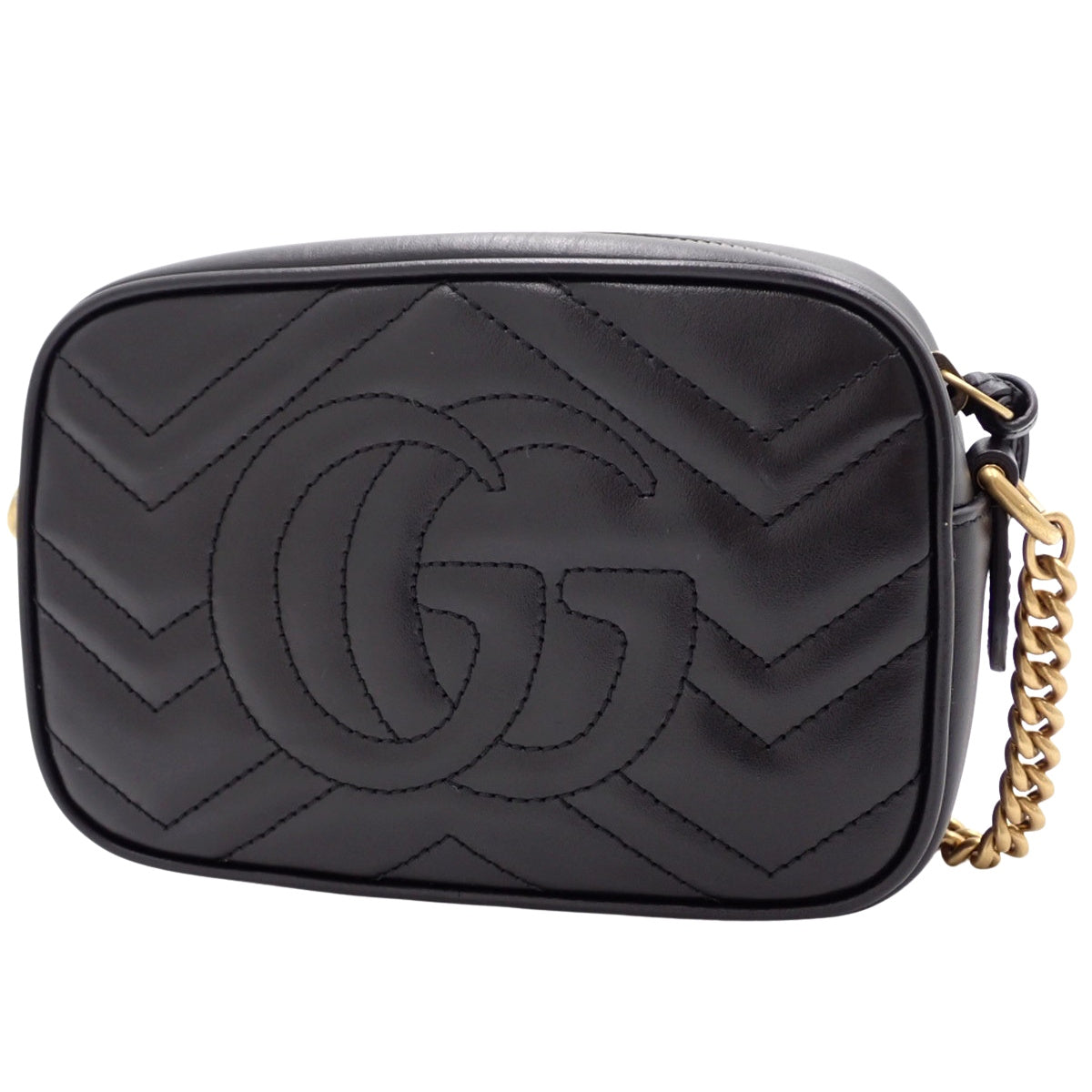 GGマーモント ミニ カメラバッグ レザー ブラック 448065 DTD1T 1000