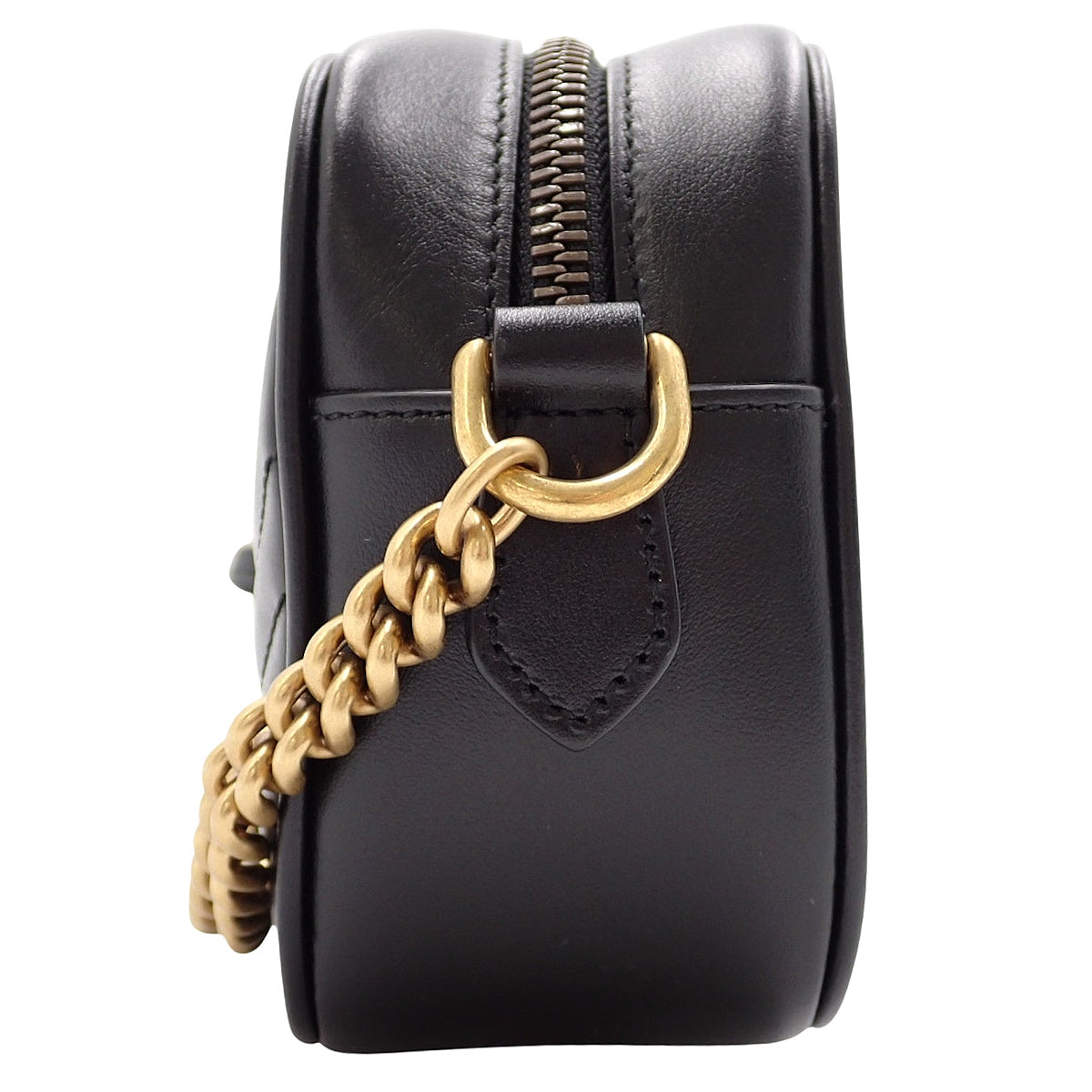 GG Marmont Mini Camera Bag, Leather, Black, 448065 DTD1T 1000
