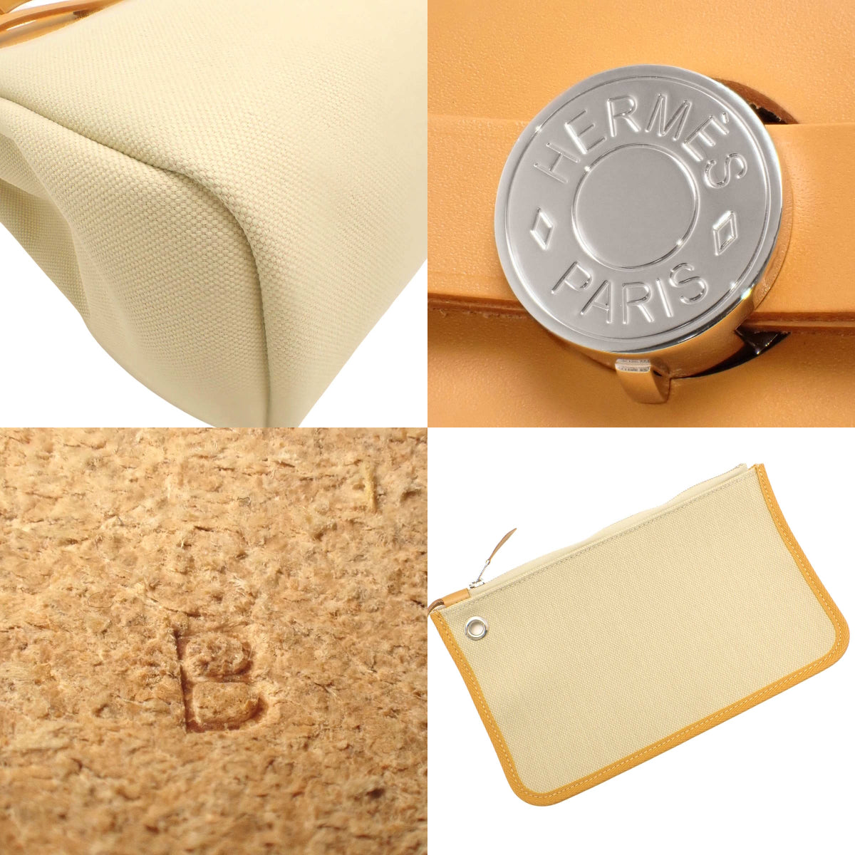 エールバッグジップPM トワルオフィシエ パラジウム金具 ブラウン ベージュ シルバー金具 B刻印