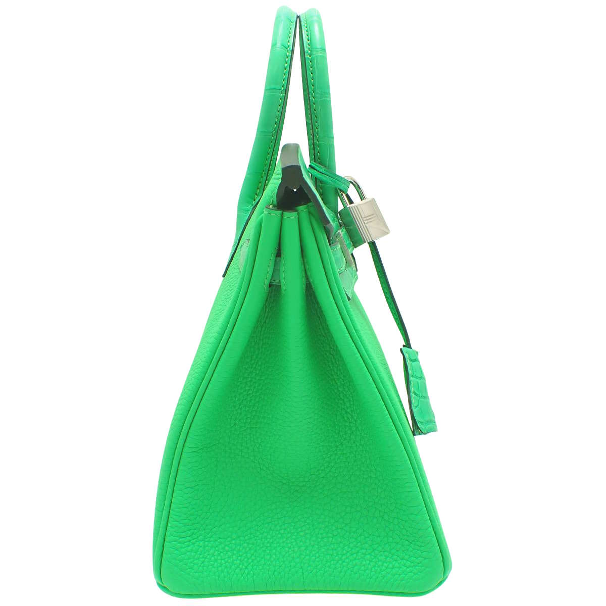 【未使用】バーキン25 タッチ トゴ アリゲーターマット パラジウム金具 ヴェールコミック B刻印