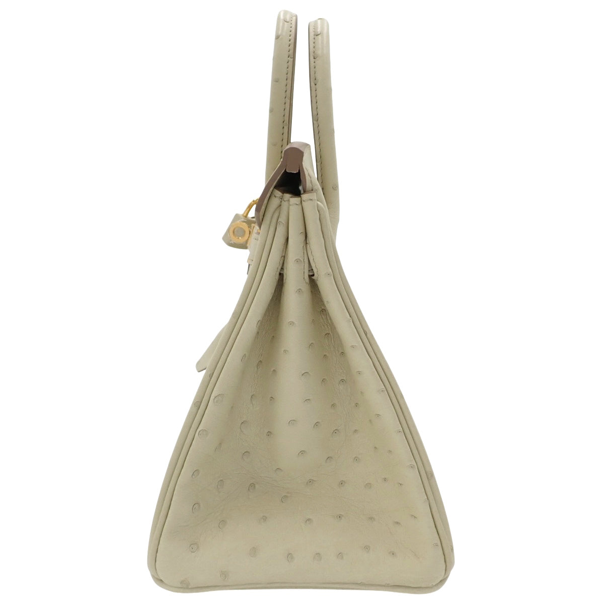 【全新】铂金包 25K 鸵鸟皮 Nata 金配件