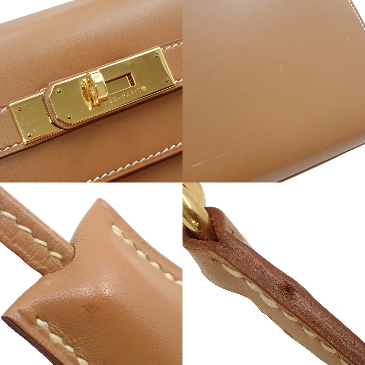 ケリー32(外縫い) ボックスカーフ ゴールド ゴールド金具 〇Y刻印