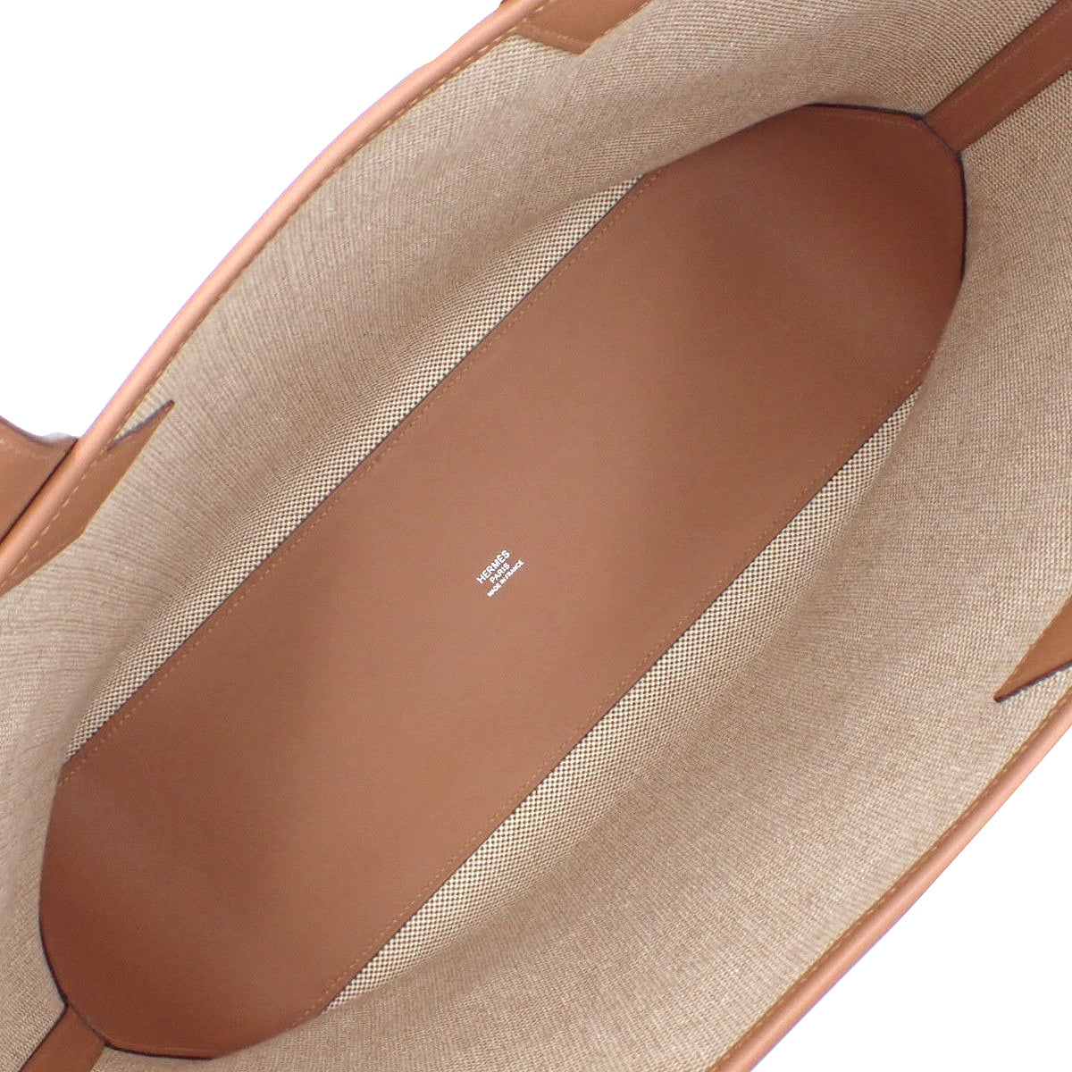 Ambier GM Toile H Veau Swift Ecru/Gold Z Stamp