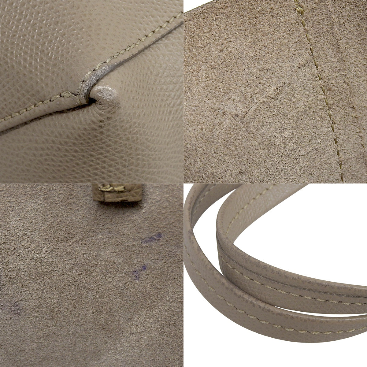 Vertical Cabas 小号皮革灰褐色 189813